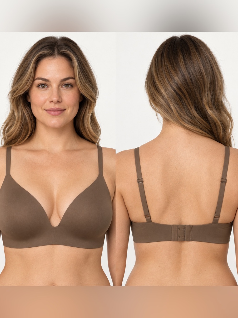 SKIMS Wireless Form T-Shirt Bra Jasper Brown Size 36DD NWT
